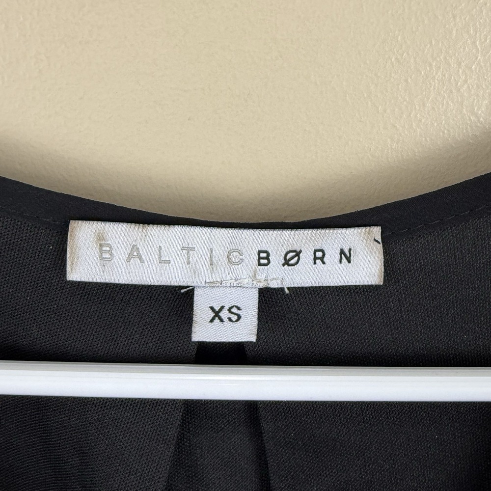 Baltic Born Dress Women Small Black Maxi Long Sleeve Formal Faux Wrap Size XS - Picture 4 of 4